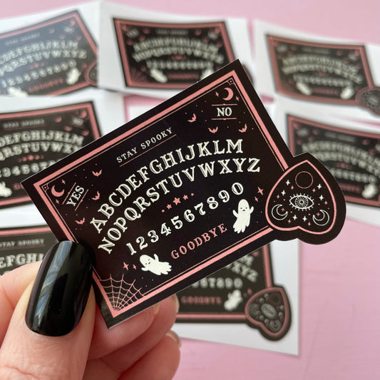 Cute Ouija Board & Planchette Spooky Vinyl Sticker