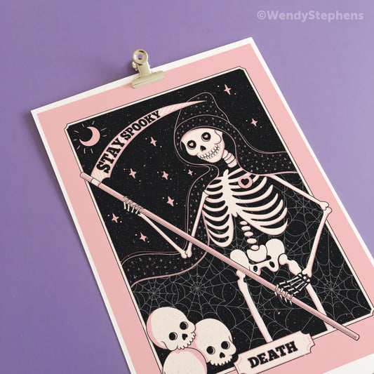Death Tarot Card Art Print