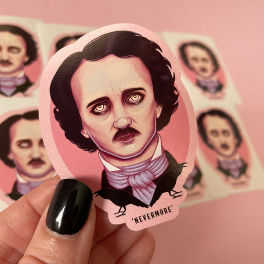 Edgar Allan Poe Gothic Vinyl Sticker