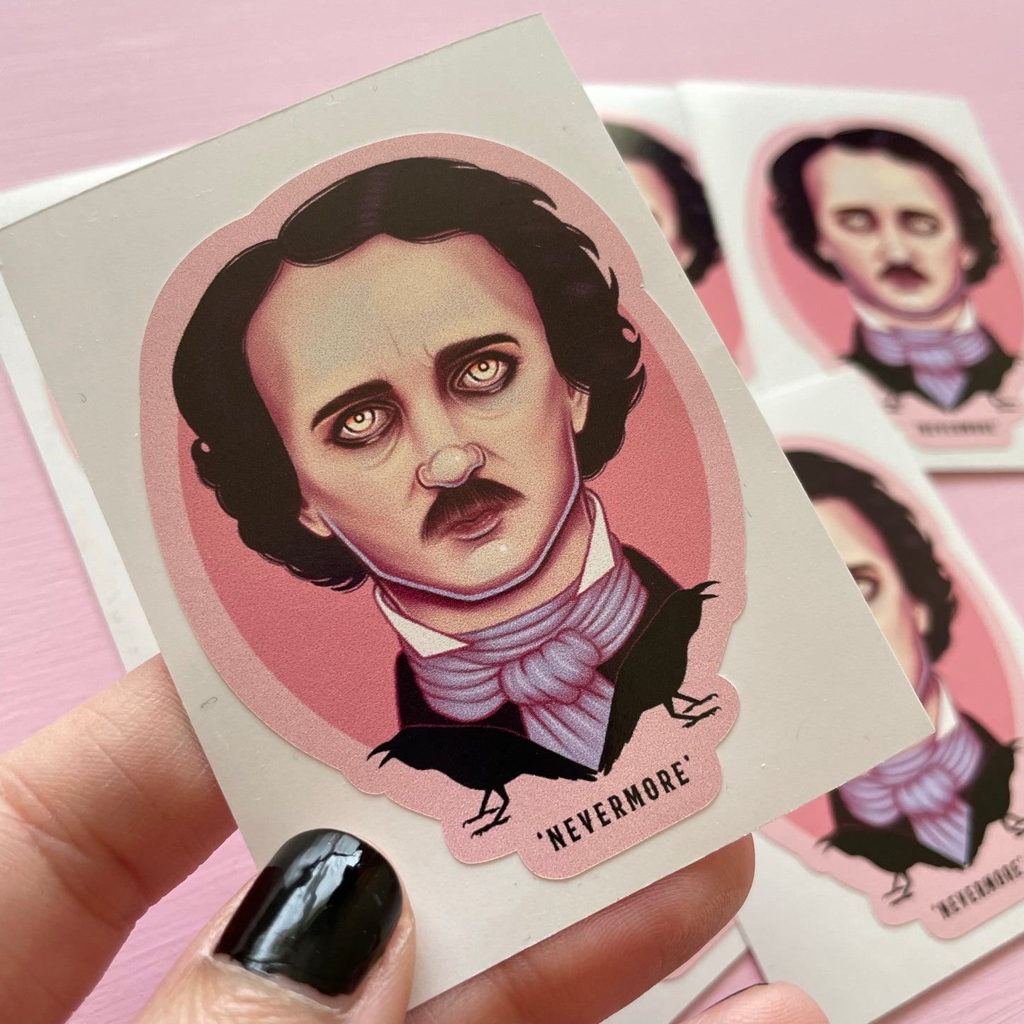 Edgar Allan Poe Gothic Vinyl Sticker