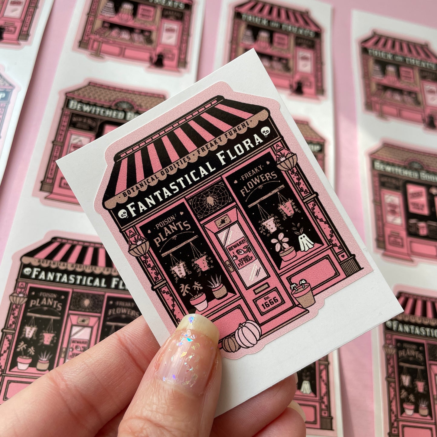Fantastical Flora Plant Shop Witchy Vinyl Sticker