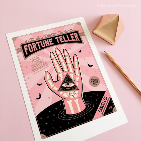 Fortune Teller Palm Reader Art Print