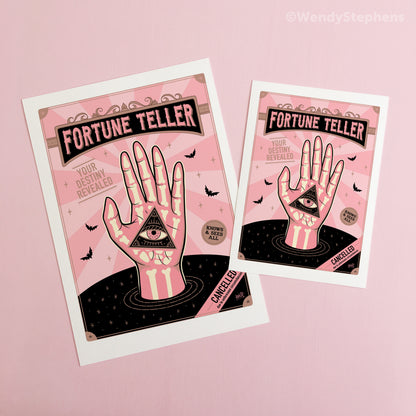 Fortune Teller Palm Reader Art Print