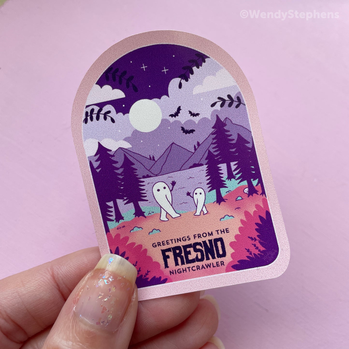 Cryptid Travel Poster Sticker Set: Mothman, Loch Ness, Fresno Nightcrawler