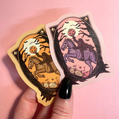 Headless Horseman, Sleepy Hollow, Spooky Vinyl Sticker