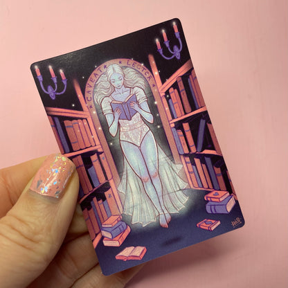 Haunted Library Ghost Spooky Vinyl Sticker