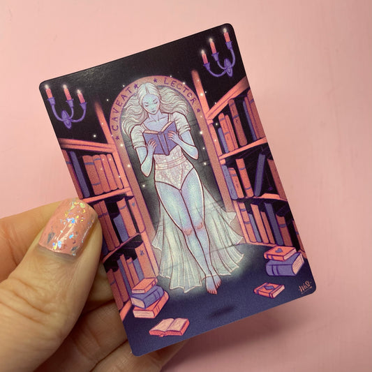 Haunted Library Ghost Spooky Vinyl Sticker