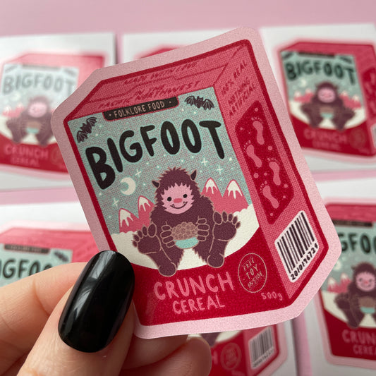 Bigfoot Cereal Cryptid Vinyl Sticker