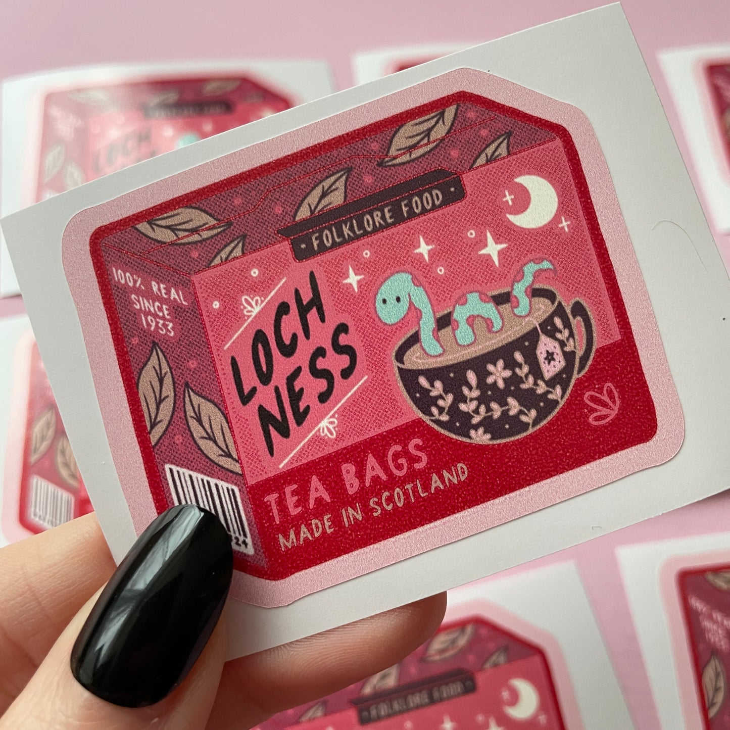 Loch Ness Monster Tea Bags Cryptid Vinyl Sticker