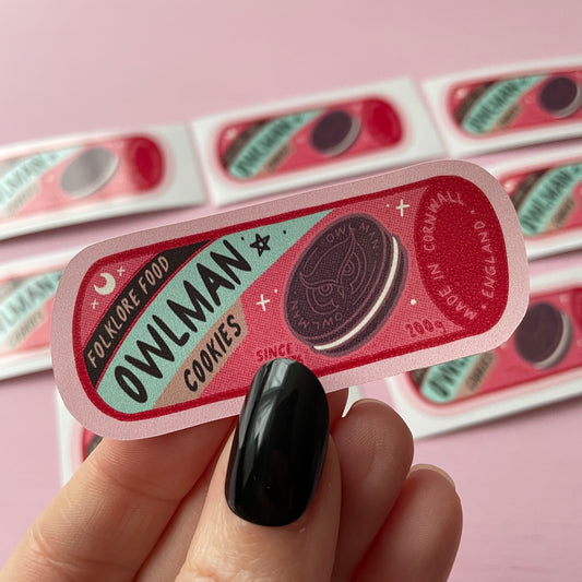 Owlman Cookies Cryptid Vinyl Sticker