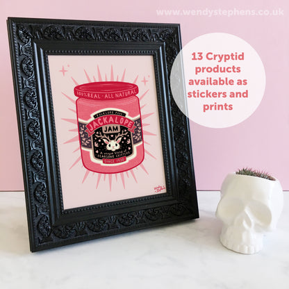 Jackalope Jam Cryptid Art Print