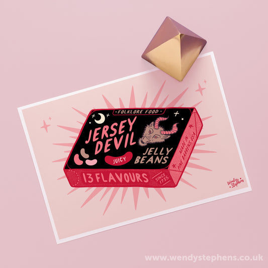 Jersey Devil Jelly Beans Cryptid Art Print