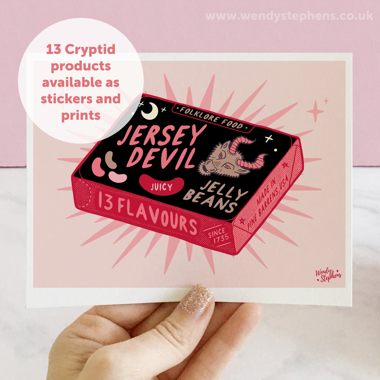Jersey Devil Jelly Beans Cryptid Art Print