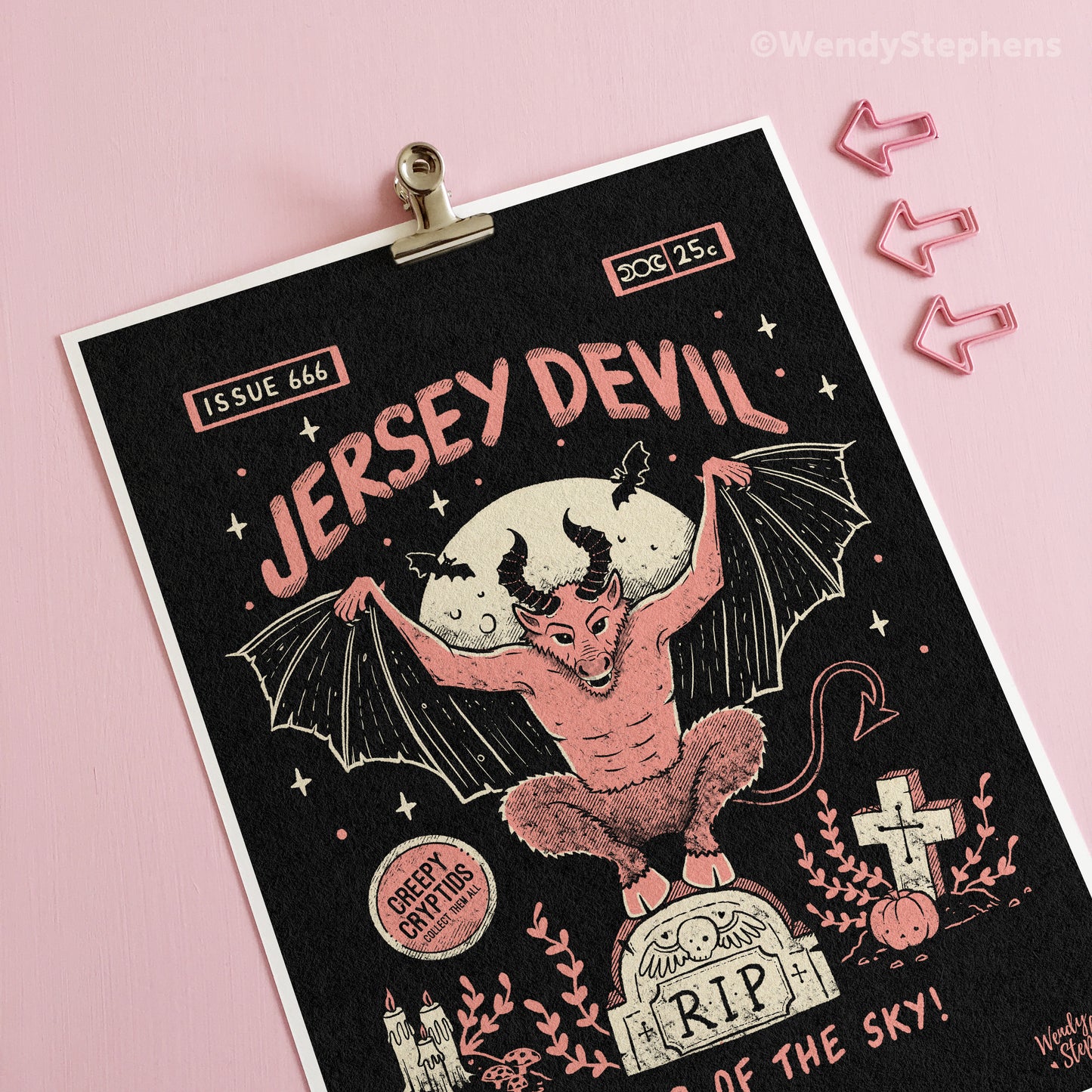 Jersey Devil Cryptid Art Print