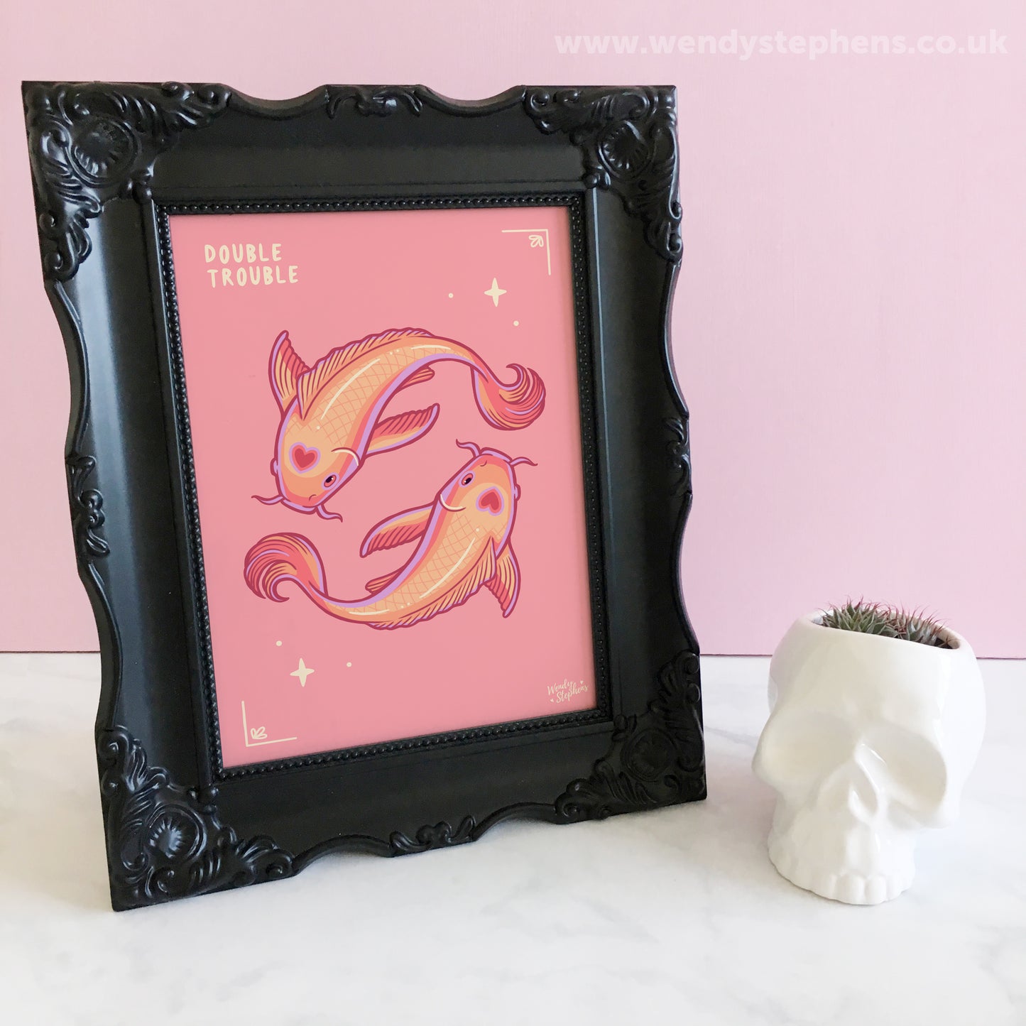 Koi Fish Spooky Gothic Art Print