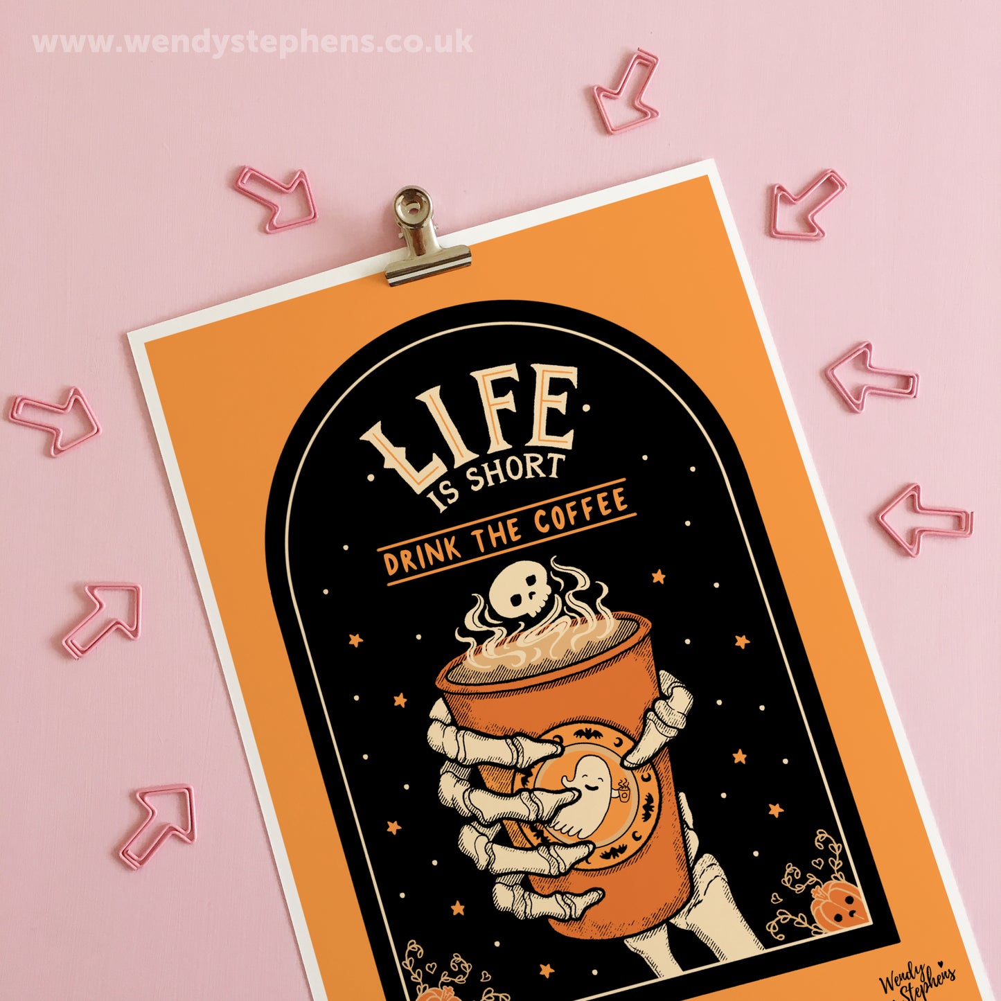 Drink The Coffee Spooky Gothic Art Print