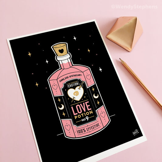 Love Potion Bottle Art Print