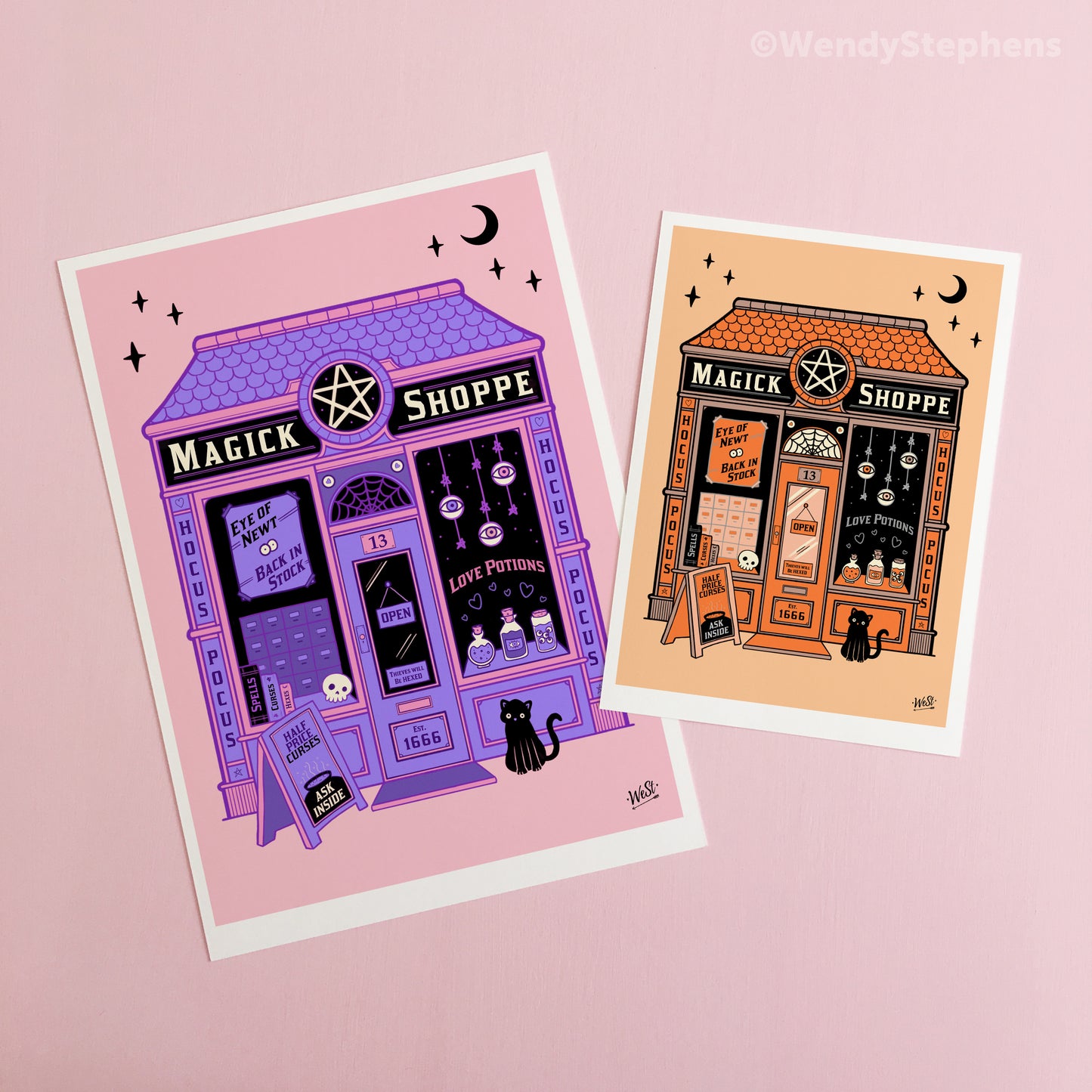 Magick Shoppe Witch Art Print
