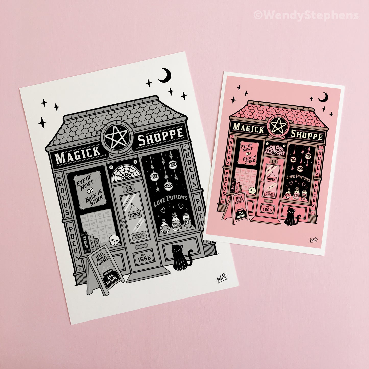 Magick Shoppe Witch Art Print