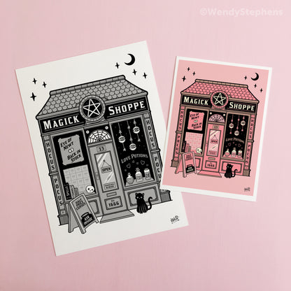 Magick Shoppe Witch Art Print