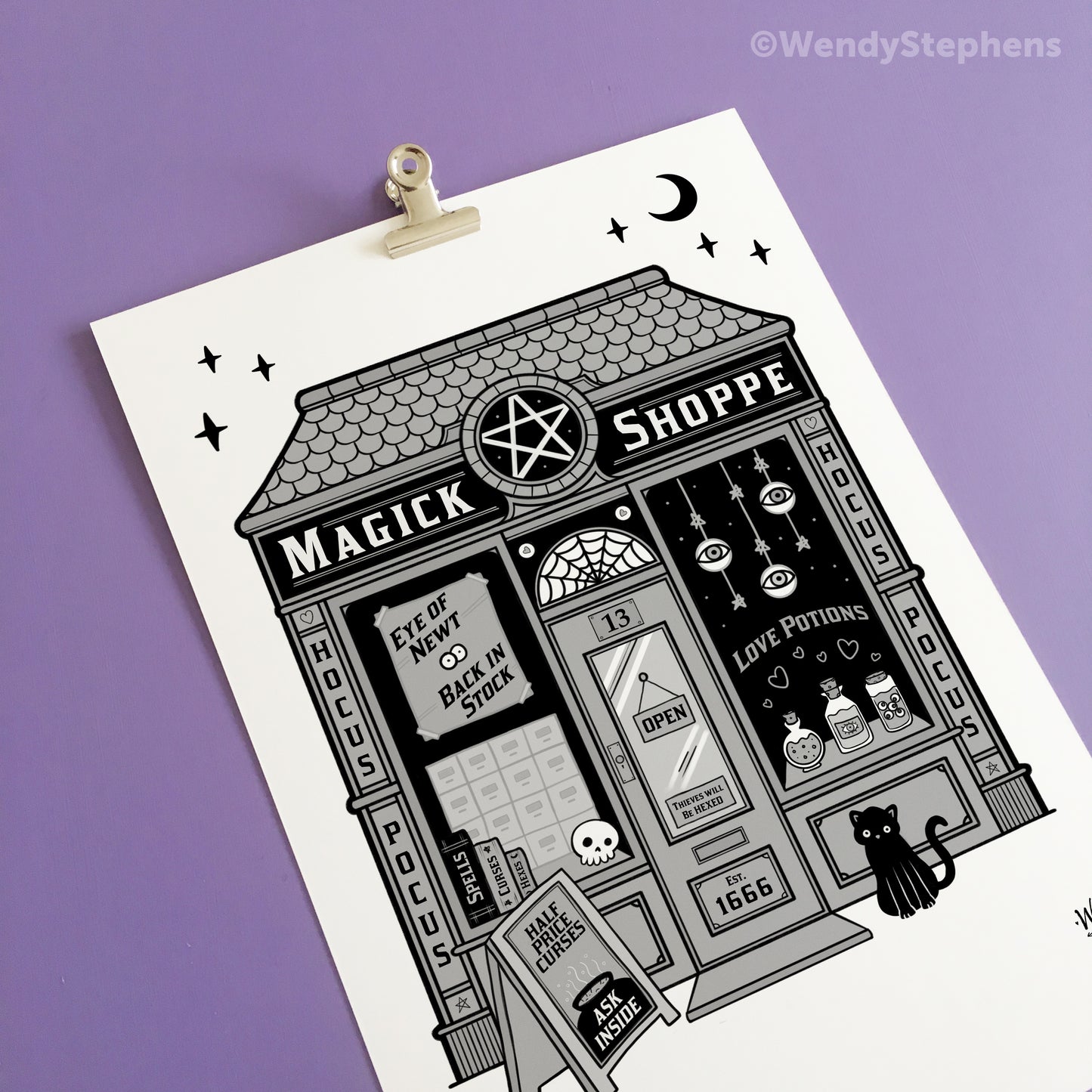 Magick Shoppe Witch Art Print