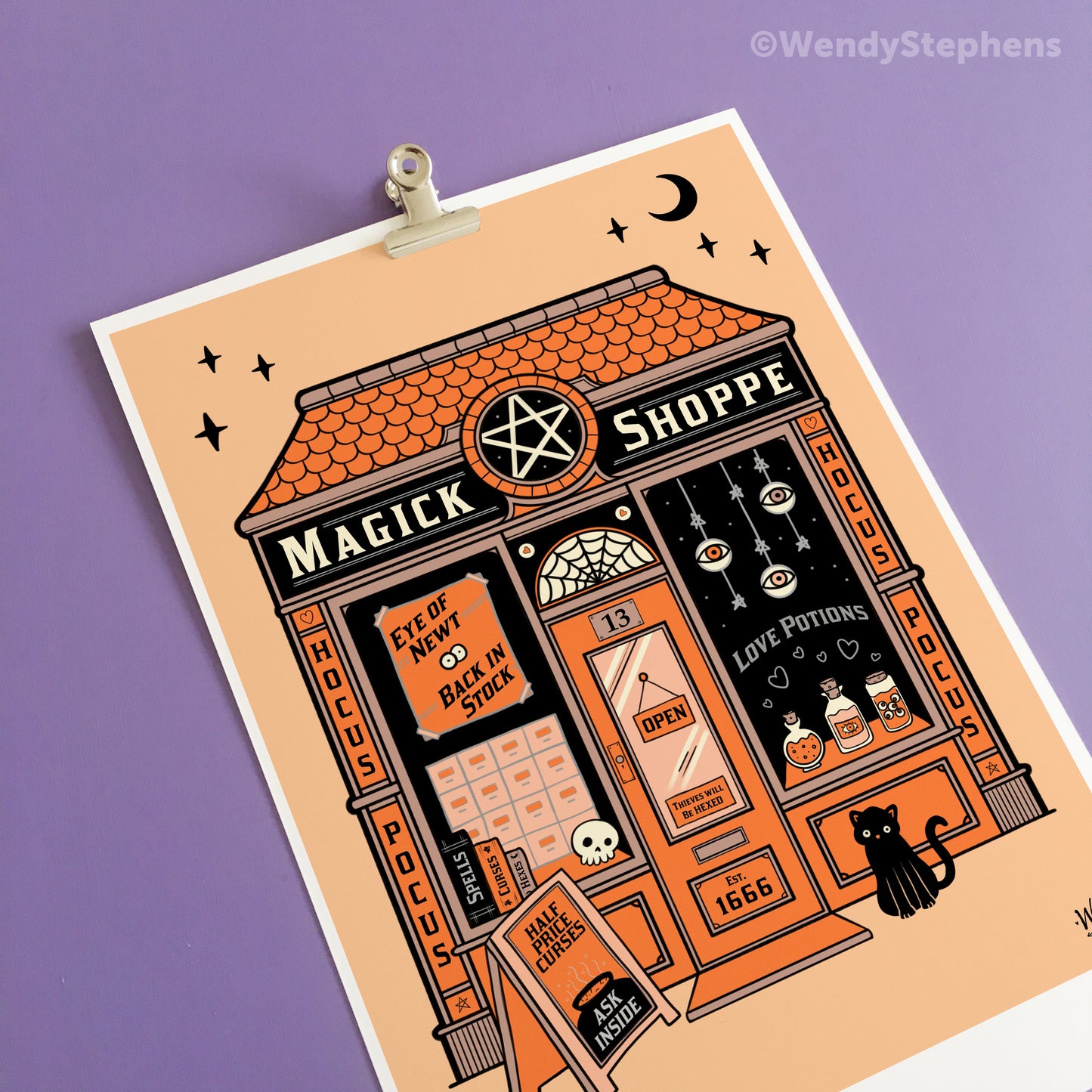 Magick Shoppe Witch Art Print