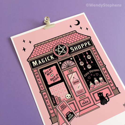 Magick Shoppe Witch Art Print