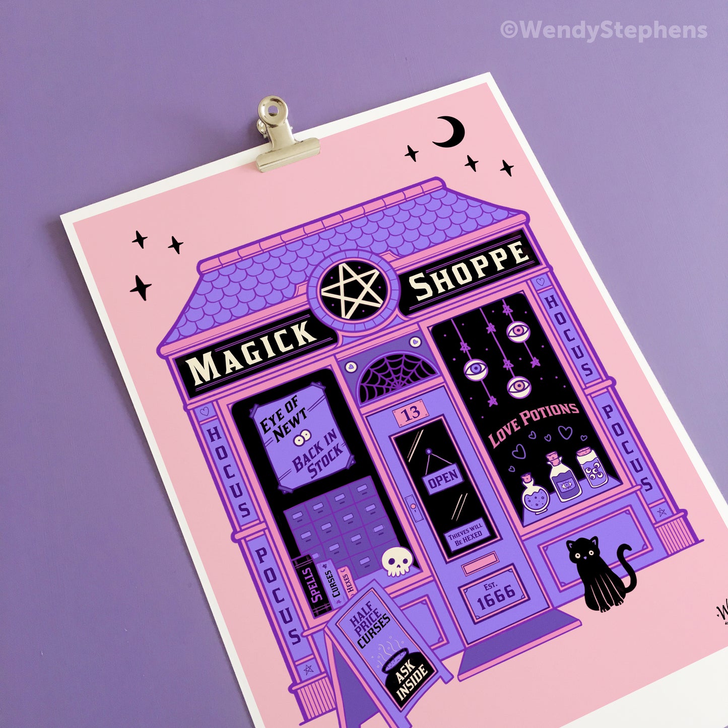 Magick Shoppe Witch Art Print