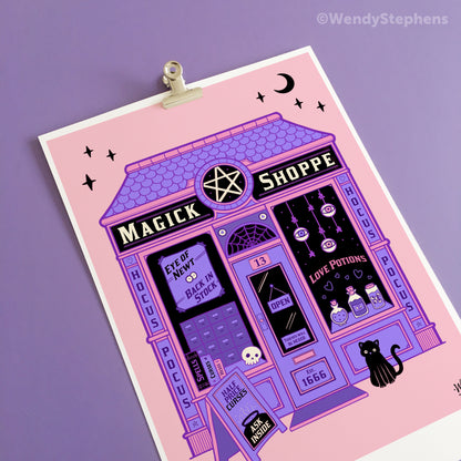 Magick Shoppe Witch Art Print