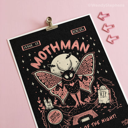 Mothman Cryptid Art Print