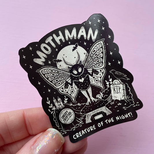 Mothman Cryptid Vinyl Sticker