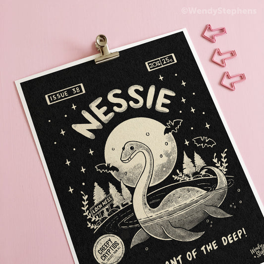 Nessie Loch Ness Cryptid Art Print