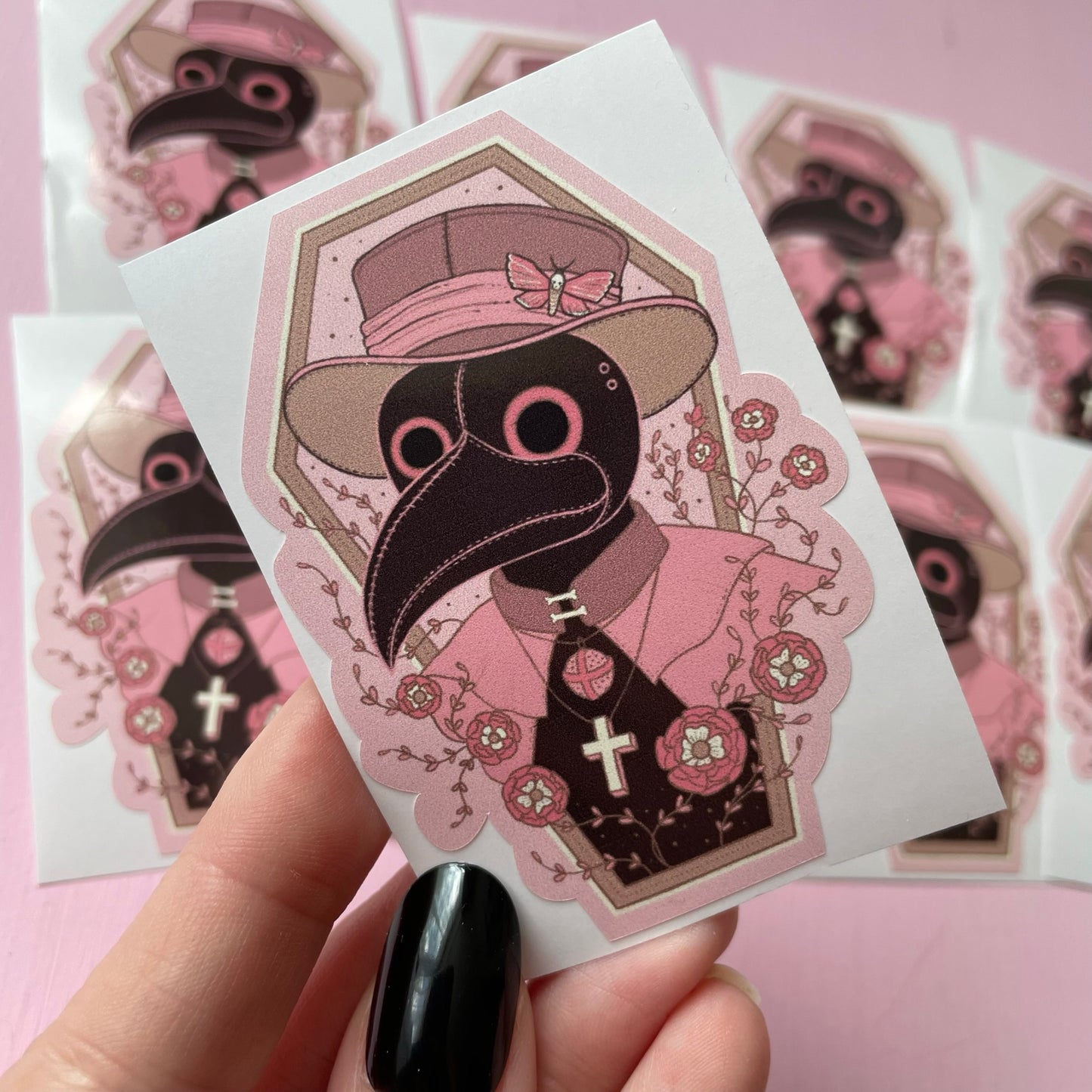 Plague Doctor Spooky Vinyl Sticker
