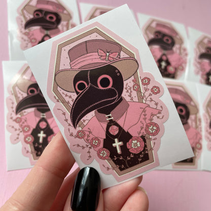Plague Doctor Spooky Vinyl Sticker