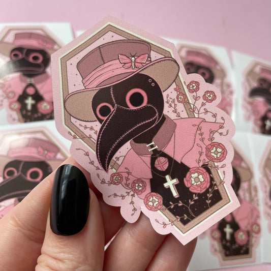 Plague Doctor Spooky Vinyl Sticker