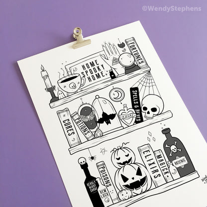 Potions & Poisons Shelf Art Print