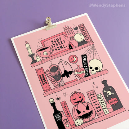 Potions & Poisons Shelf Art Print