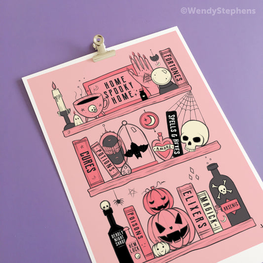 Potions & Poisons Shelf Art Print