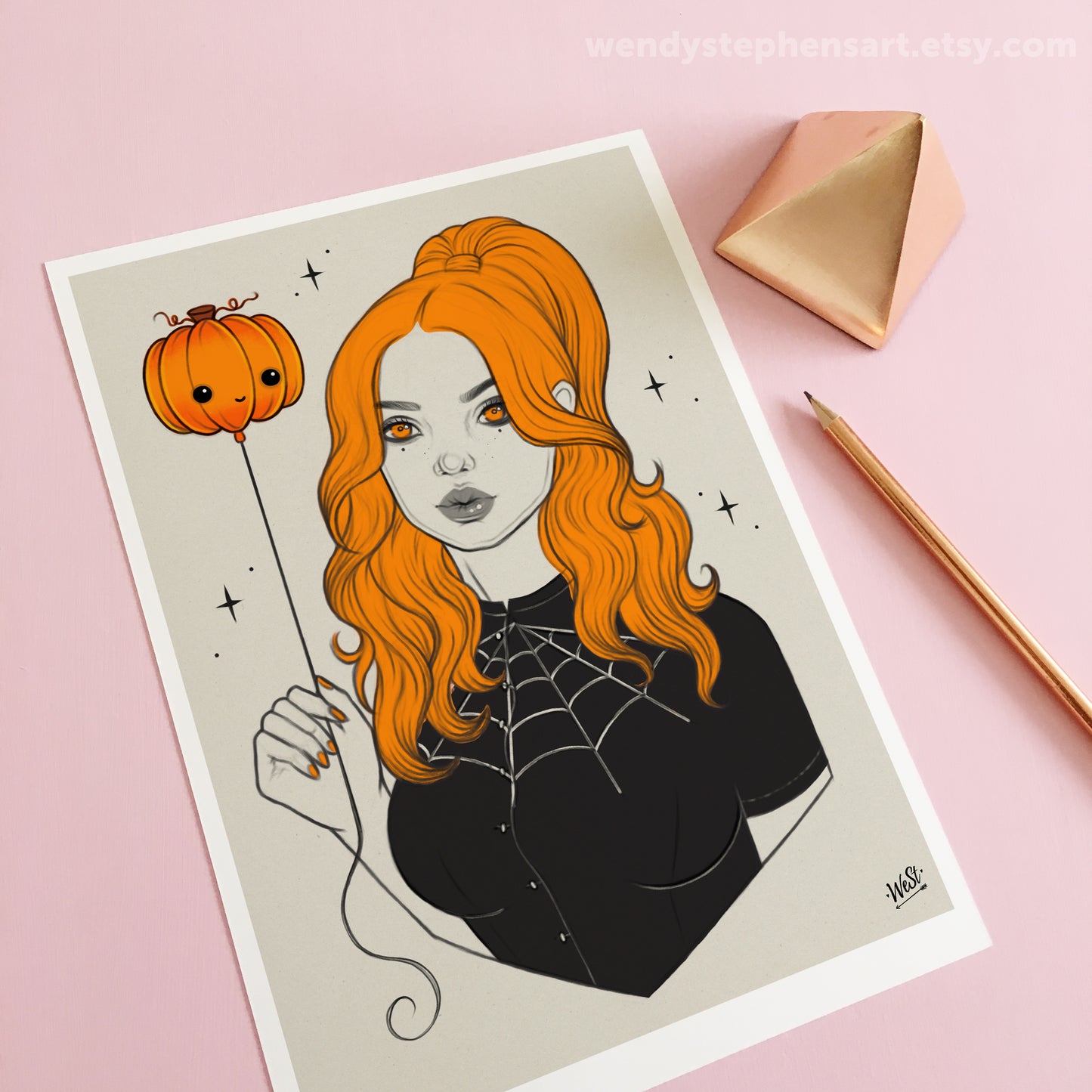 Pumpkin Balloon Art Print