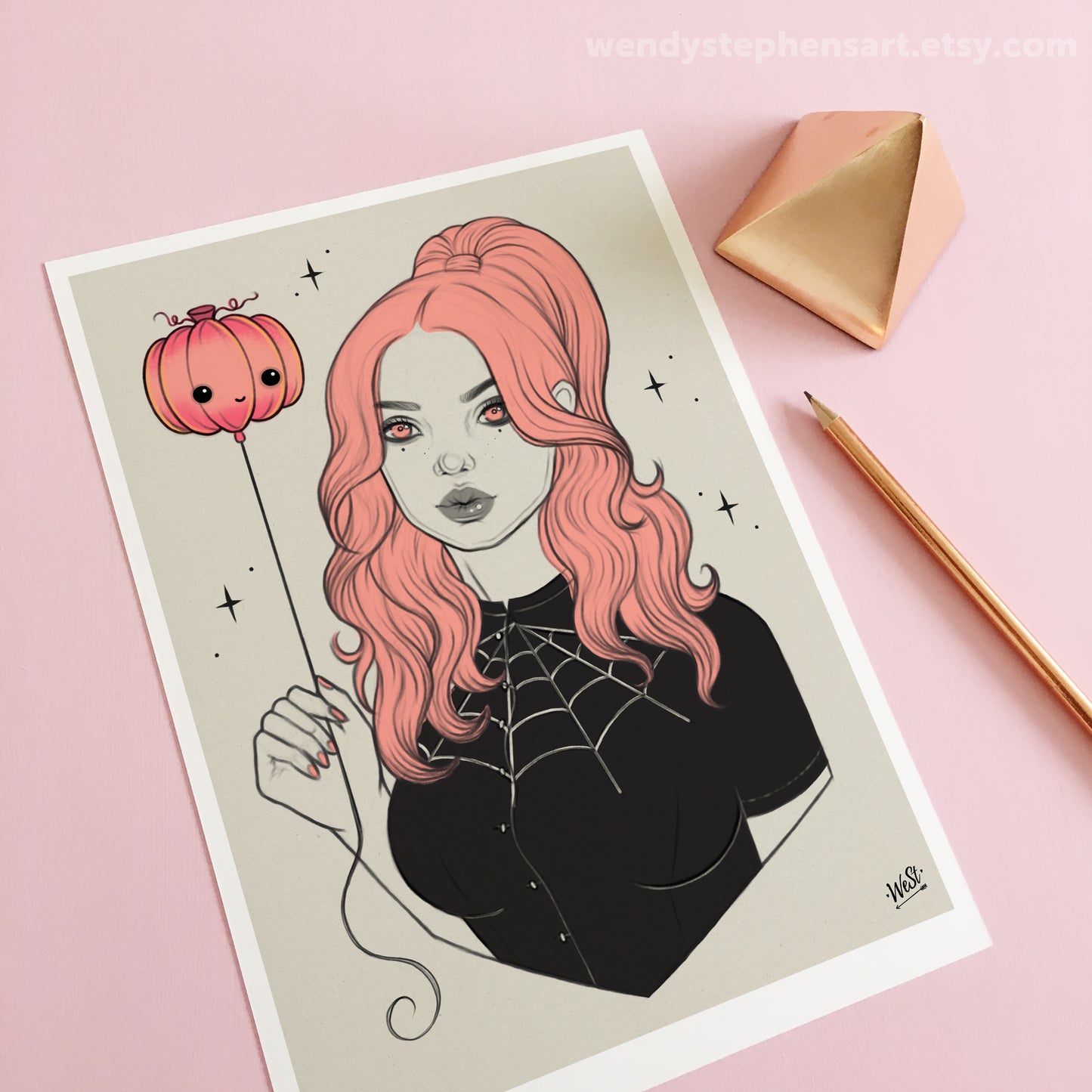 Pumpkin Balloon Art Print