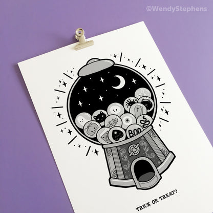 Gumball Machine Spooky Art Print