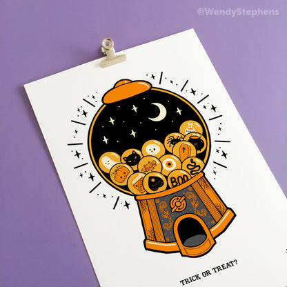 Gumball Machine Spooky Art Print