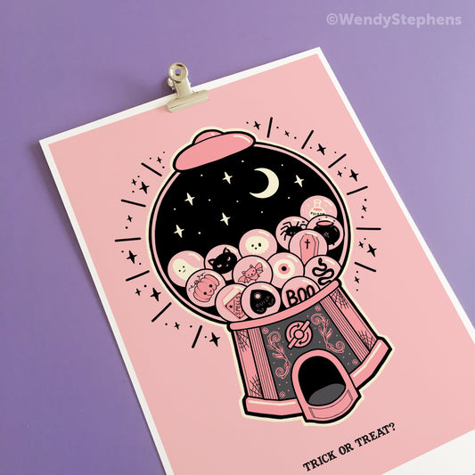 Gumball Machine Spooky Art Print
