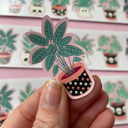 Spooky House Pot Plants Sticker Set