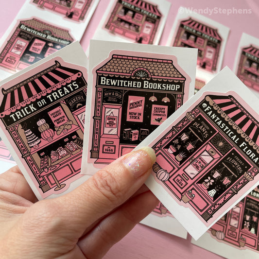 Spooky Shops Sticker Set