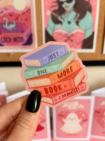 Stack of Books Sticker, Bookish Stickers, Book Lover Stickers for Spooky Readers