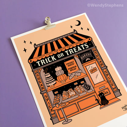 Trick or Treat Spooky Bakery Art Print