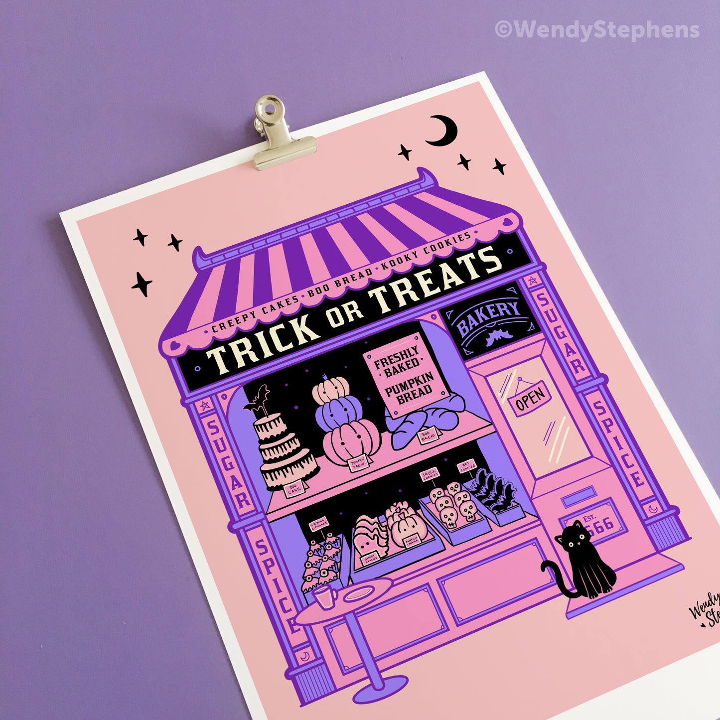 Trick or Treat Spooky Bakery Art Print