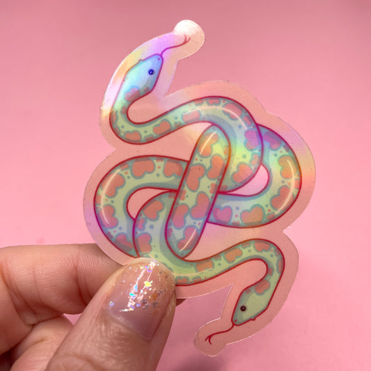 Two Headed Snake Spooky Vinyl Sticker
