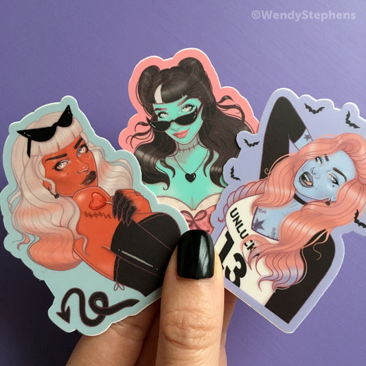 Unholy Monster Girl Sticker Set
